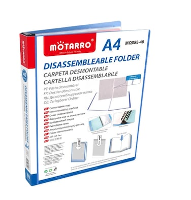 MOTARRO A4 Disassemblable Folder with 40 Pockets MQ088-40   Document Organizer Folder for School &amp; Office Use