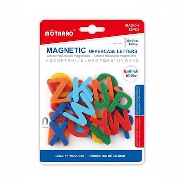 MOTARRO 26-Piece Magnetic Uppercase Alphabet Letters Set MA040-1 &ndash; Colorful Educational Toy for Kids to Learn Letters and Build Words