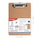 MOTARRO A5 Writing Pad Folder with Clip MQ002-4 - Memo Organizer, Paper Storage &amp; Clipboard, Office Stationery with Flat Head Plate Clamp