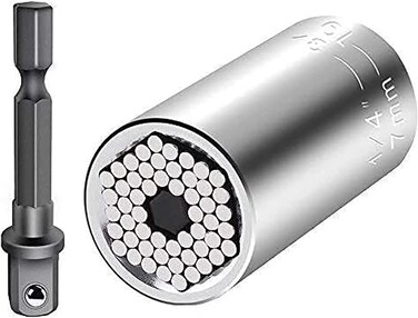 AL ARQAM 7mm-19mm Multi-functional Universal Socket Metric Wrench Power Drill Adapter Socket Set
