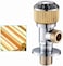 AL ARQAM 1/2" Germany Angle Valve with Golden Round Knob, Brass Plated, 168g - Durable Water Control Valve for Plumbing, Shower, and Bathroom Use - (Made in Germany)