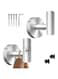 2 Silver Stainless Steel Towel Hooks for Bathroom - Easy Wall Mount, Strong Holders for Kitchen, Bedroom, Hotel, Pool, and Coats