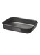 dish, rectangular/dark grey33x26 cm