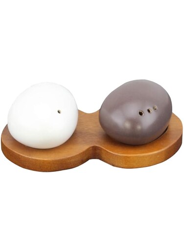 Acacia Salt &amp; Pepper Egg Shaker - Wood (ACA-2EGS)