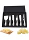 KOWVOWZ 6 Piece Cheese Knife Set, Non-Stick Coated Cheese Knife Set, Stainless Steel Cheese Knives Cheese Fork Cheese Slicer Gifts for Cheese Lovers Anniversary Party