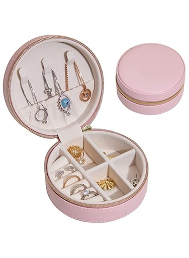 Mini Velvet Travel Jewelry Case, Travel Jewellery Box Organiser Small Jewelry Organiser Storage for Rings Earrings Necklace Bracelets