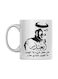 Ceramic Printed Mug White/Black 350ml
