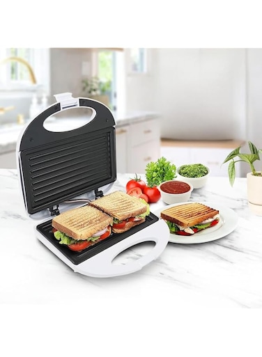 Mr. Light Mr Sandwich Maker Non-Stick Grill Plates, Stainless Steel Surface, 750W Perfect for Sandwiches, Burgers and Grilled Cheese, Cool Touch Handle - Mr.893