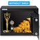 Rubik Safe Box A4 Document Size with Digital Lock and Override Key for Home Office Shop Business RB-25EG6 (25x35x25cm) Black