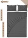 3-Piece Dark Grey Microfiber Fitted Bedsheet Set Includes 1 Deep-Pocket Sheet for a Snug Fit and 2 Pillow Covers, Breathable, Machine Washable for Optimal Protection, Available in King, Queen and Single Sizes