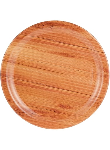 Servewell Melamine Dinner Plate Wooden Design, Brown