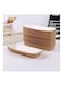100-Piece Waterproof And Oil-Proof Food Packaging Box Brown/White 25x19x18cm