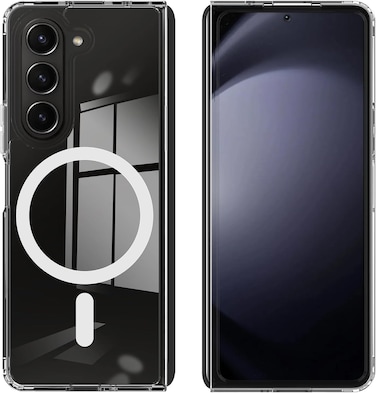 Samsung Galaxy Z Fold 6 Magnetic Clear Case Cover, Compatible with Magsafe Card Wallet and Wireless Charger, Clear Shockproof and Drop-Proof Anti-Yellowing Case Samsung Galaxy Z Fold6 5G 2024