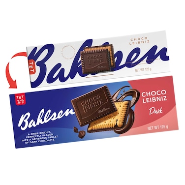 بالسن شوكو ليبنيز بسكويت مغطى بالشوكولاته الداكنة، 125 غرام