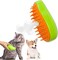 GeRRit Spray pet comb,3 in1 Cat Steam Brush,Self Cleaning Steam Cat Brush for massage, Pet Steam Brush for Cat,Multi functional Cat Steamer Brush,Cat Grooming Brush for Removing Loosse Hair/(Green)