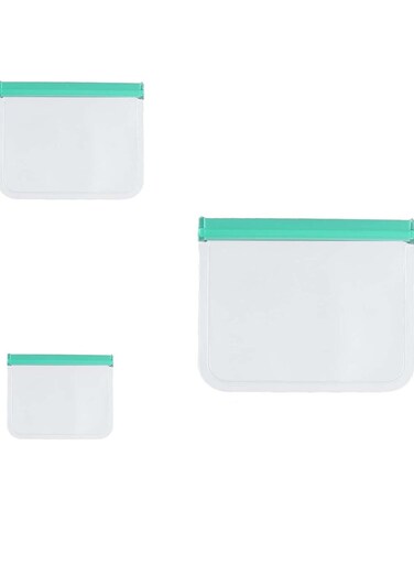 Reusable Food Storage Bags 3 Sizes for Versatile Home Organization