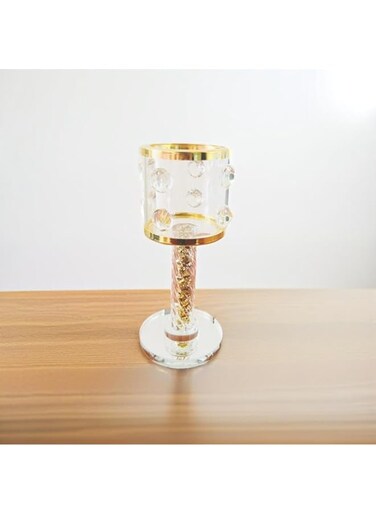 Crystal Glass Candlestick Holders Pillar Candle Holders, Modern Clear Glass Tea Light Candle Sticks Votive Candle Stands for Table Centerpiece Wedding Decor