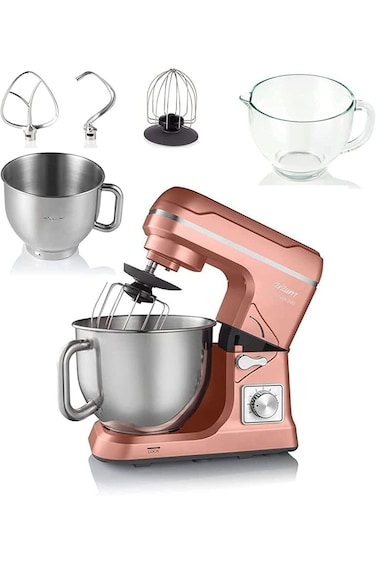 CRUST MIX DUO STAND MIXER 1000W 6-stage speed 5 lt capacity stainless steel bowl with handle&hellip;