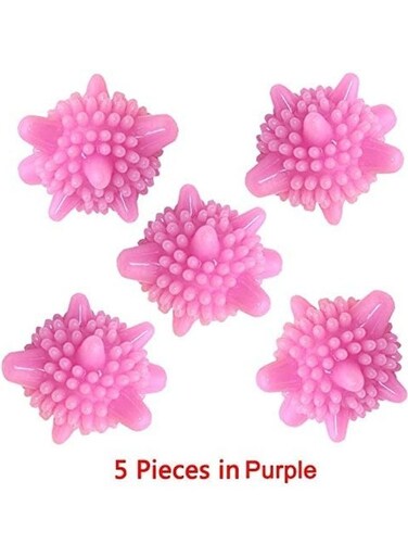 5-Piece Household Cleaning Magic Laundry Ball Pink