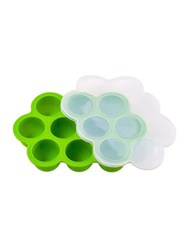 Holes Silicone Round Baby Mould Storage Box with Lid Perfect Storage Container for Homemade Baby Food Vegetable Fruit Purees