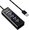 Portable Universal USB 3.0 -SuperSpeed 4 Ports Hub with LED Light Ultra Slim Splitter Adapter Cable for PC,Computer,Notebook,USB Flash Drives and Other Devices