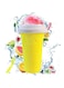 Elterazone Slushie Maker Cup - Magic Quick Frozen Smoothies Cup, Double Layer Squeeze Cup for DIY Slushy, Milkshake &amp; Ice Cream, Fun Cooling Cup for Children &amp; Family (Yellow, 8)