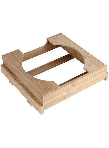Cryfokt 10inch Paper Plate Dispenser, Under Cabinet Bamboo Plates Holder with Mounting Screws, Efficient Storage Kitchen Counter Vertical Plate Dipensers for 10 Inch Paper Plates
