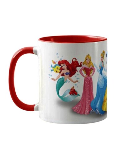 Piece Disney Princess Printed Mug White/Pink/Blue