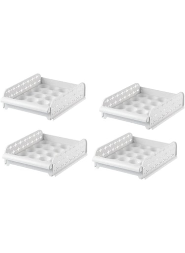 Plastic Refrigerator Drawer Fresh Storage Box Egg Rack Removable Kitchen Tools Portable Wild Picnic Egg Organizer (4)