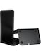 Book Holder, 2 L-shaped Book Stand Metal Simple Large Book Clips for Desktop Storage (Black)