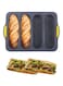Bolivia's Loaf Pans, Non Stick Easy Clean Heat Resistant Silicone Loaf Pan, Silicone Bread Pan for Baking Bread Mold with Four Hole, Household Silicone Food Baking for Making Sub Rolls