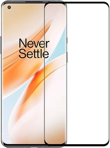 Muzz One Plus 8 Screen Protector Glass Full Glue 9H Hardness Full Coverage No Bubbles Anti-Fingerprint Scratch-Resistant Guard 2.5D for 1+8 Black