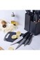 19pcs black silicone spatula set with holder&mdash;heat-resistant, BPA-free, safe for nonstick cookware.