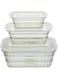 KASTWAVE Set of 3 Salad Bowls with Lids, BPA-Free Food Storage Containers, Plastic Meal Prep Containers with Handle, Perfect for Snacks, Fruits &amp; Lunch To Go, Green