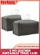 Tissue Box Cover,2 Pack Modern PU Leather Square Tissue Box Holder,Decorative Holder/Organizer For Bathroom Vanity Countertop,Night Stands,Office Desk,Car-Black Rectangular Tissue Holders
