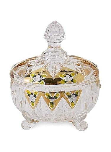 Opalina Glass Sugar Bowl, Multi Color