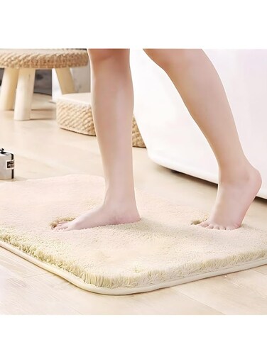 Joyzzz Bathroom Rug, 40x60cm Non Slip Comfortable Bath Mat with Rubber Backside, Ultra Soft Absorbent Microfiber Bath Rug, Machine Washable Bathroom Mats for Bedroom, Shower, Living Room