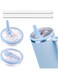 GraGra Tumbler Flip Straw Lid Replacement, Reusable Tumbler Cover, Tumblers Flip Straw Lid Fit Change, Leakproof Spill-Proof Splash Resistant Lids, 2 Lids And Two Straws, 40oz
