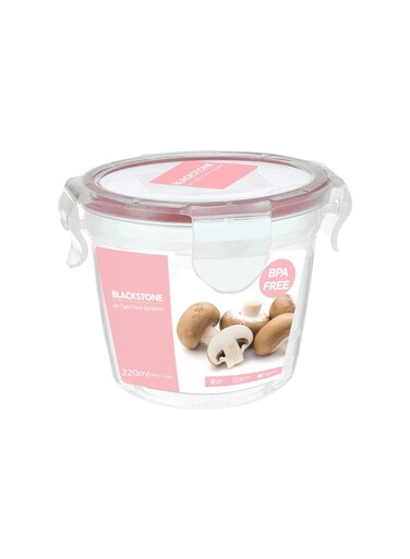220ML Clear Plastic Round Food Container With Air Tight Locking Lid For Kitchen Meal Prep Portion Control Stackable Fridge Storage Box BPA Free Travel