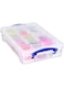 Really Useful Box Plastic Storage 4 Litre Clear with 2 x Hobby Trays