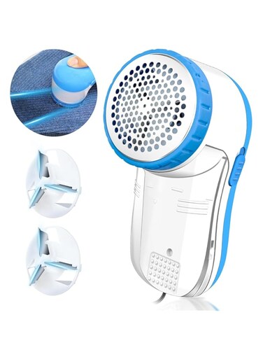 GNAFOTU Fabric Shaver Lint Remover,USB Powered Lint Shaver,Efficiently Faster by 80% -Sweater Defuzzer Remove Fuzz, Lint Balls,Bobbles from Clothes, Furniture, Carpet, Couch,47" Cord- Blue (A)