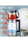 2-in-1 Electric Kettle 1500W with 2.0L Glass Kettle + 1L Teapot with Tea Strainer
