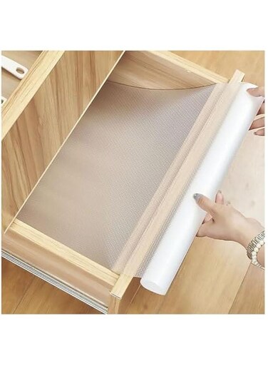 Shelf Liner for Kitchen (45 x 500cm) Non-Adhesive Drawer Mats, Non-Slip Food Grade EVA Drawer Liner, Stain-Proof Liner for Shelf, Refrigerator, Cupboard, and Desk 1 Rolls&iuml;&frac14;&circ;34-06&iuml;&frac14;&permil;