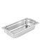 Met Lux 12.8 Inch x 7 Inch x 2.5 Inch Steam Table Pan, 1 One Third Size Hotel Pan - Anti-Jam, Deep, Silver Stainless Steel Table Pan, With Collapsible Handles, For Parties Or Events