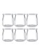 200ml Yogurt Pudding Glass Jars with Plastic Lids Mini Cup Small Glass Bottles (6)