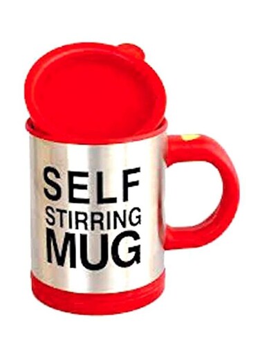 Stirring Mug Silver/Red