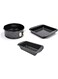 Prestige 3-Piece Bakeware Set, 23cm Square Cake Tin, 23cm Loaf Tin, 18cm Springform Cake Tin   Essential Baking Pans for Home Kitchen