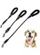 BINGPET Reflective Short Dog Leash 3 Pack, Durable Nylon Dog Lead with Comfortable and Non-Slip Ergonomic Handle, Reflective Puppy Training Leash for Outdoor Walking