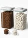 Premium Dog Food Storage Container with 130ml Scoop, 4L / 4.2QT / 135OZ Airtight Dog, Cat Food Container for Kibble &amp; Treats, BPA-Free Cat Food Storage Container, Stackable Pop Lid Plastic Container with Lid 2Pcs
