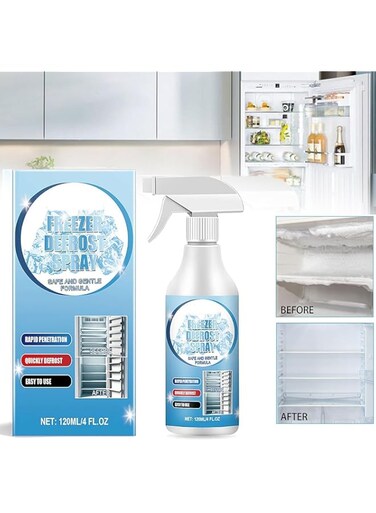 Defrosting Spray for Fridge Freezer, Defrost Spray for Freezer, New Refrigerator Cleaner Inside Spray, Freezer Defrosting Spray, Powerful Refrigerator Defrost Spray, Efficiently Quickly Removes Ice